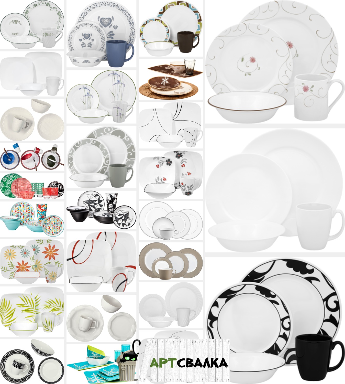 Посуда на белом фоне | Utensils on white background